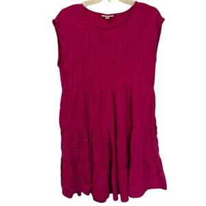 Knox Rose Sleeveless Fuschia Pink Tiered Dress
